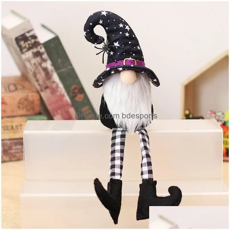 halloween party decorations long legs gnomes plush faceless gnome doll cartoon toy ornaments for house festive party gift home decor 8 2mg1