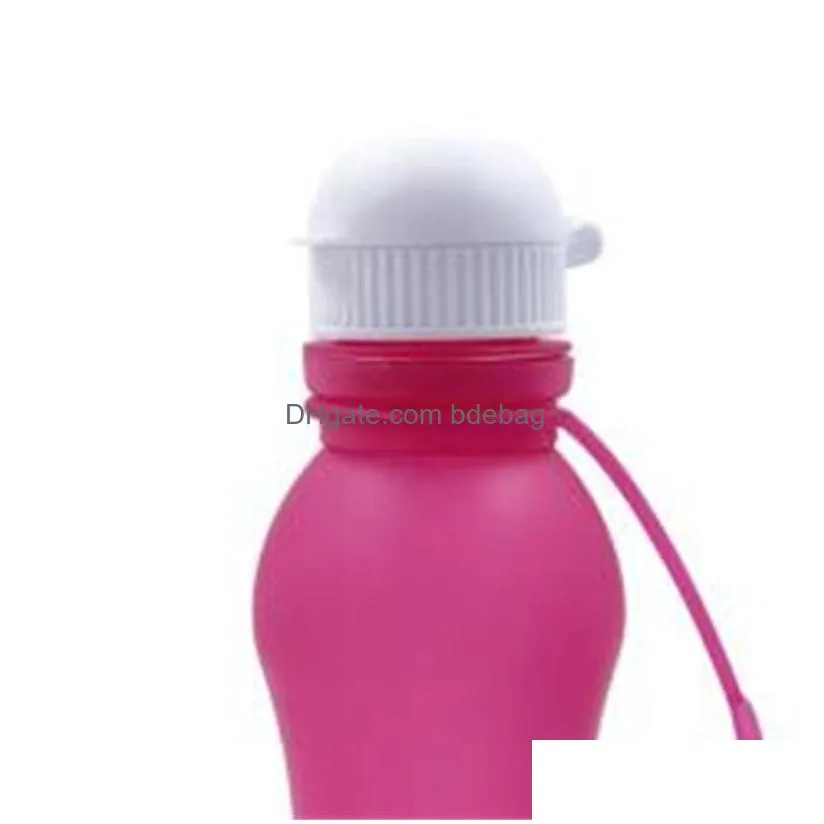 sports water bottle silica gel folding kettle outdoor sport travel portable multi colors water cups arrival 15 7lj l1