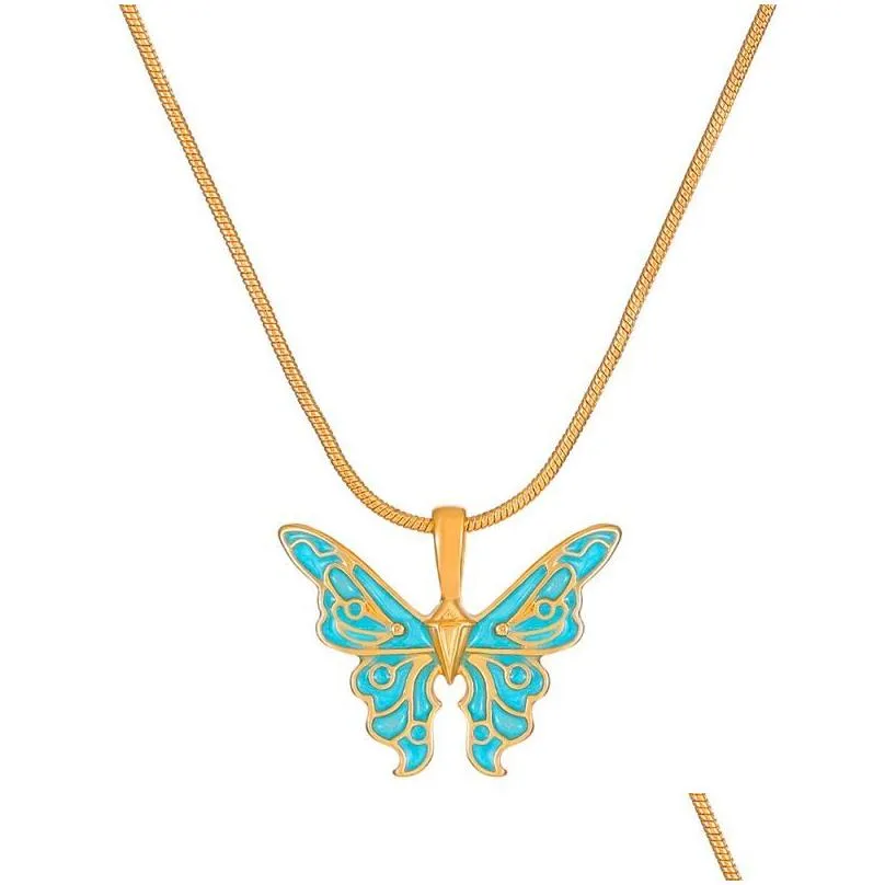 butterfly pendant necklace for women dainty simple pendant animal necklaces christmas gift