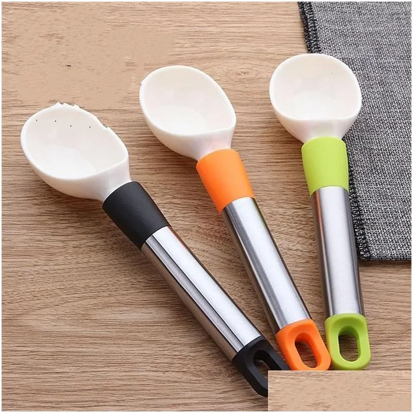 flexible ice cream spoon plastic abs exquisite fruit watermelon scoop resistance to fall kitchen accessories durable 3 6jd dd