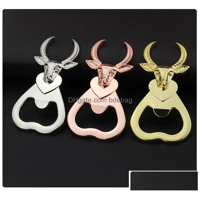  creative cow bull head shape bottle opener multifunction fridge magnets beer metal openers 729 b3