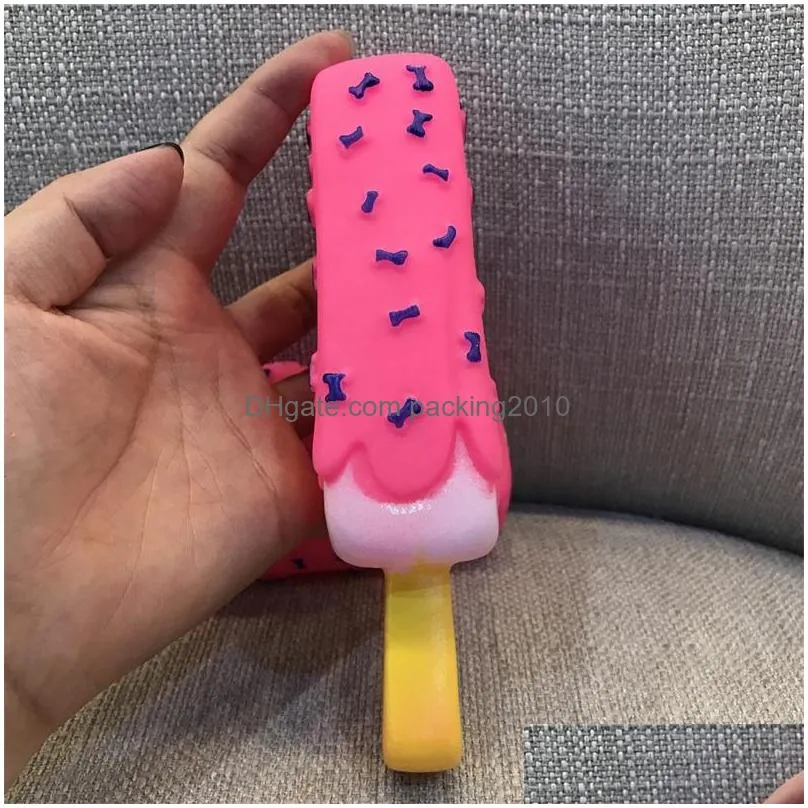 pets popsicle shaped toy dogs ice cream bite molar toy dog pvc bite resistance molar sound toys 1 4cw l1