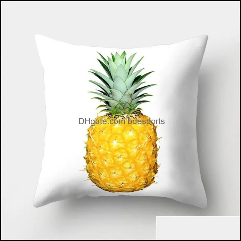 pineapple pillow case sofa cushion cover yellow peach skin velvet pillows sets wish love good morning sunny s 6mdc1