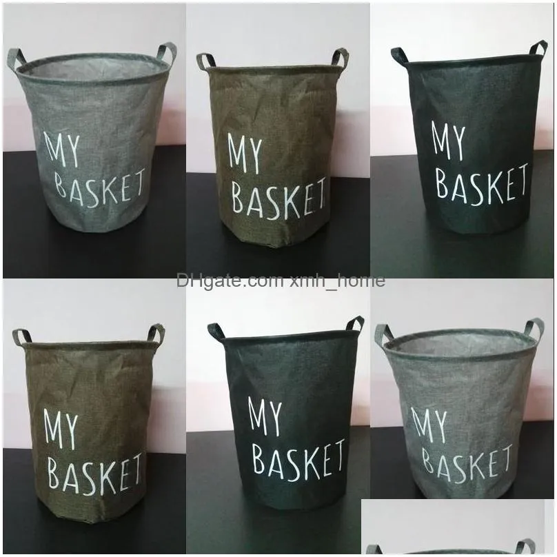 fabric art fold bucket dirty clothes storage barrel household linen type cloth basket barrel shaped 8 5yl n2