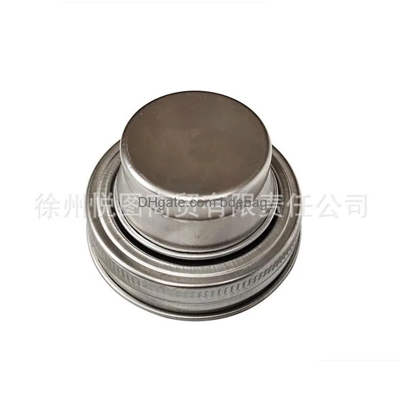 304 stainless steel mason jar lid silicone sealing plug 70mm caliber shaker lids rust proof drinkware cover wine decanter mouth 4 6yt