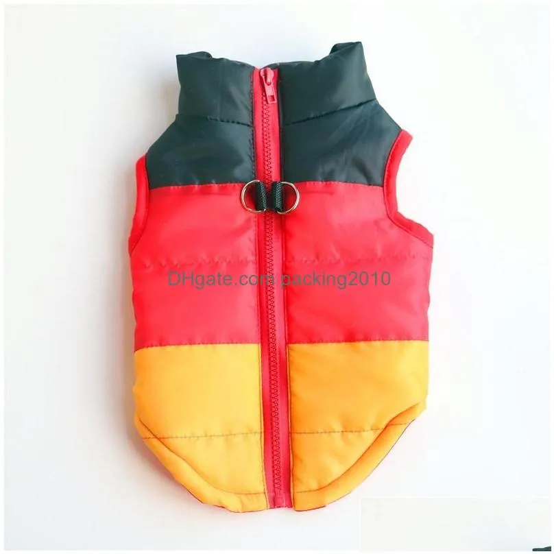 cotton padded clothes thickening vest dog clasp with traction bardian warm winter coat pet supplies wadded jacket good quality 12 5jh