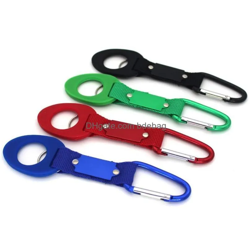 water bottle buckle for camping hiking survival traveling carabiner convenient high elasticity holder clip with keychain key ring 2mx