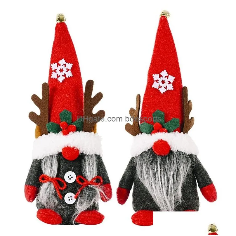 gnomes christmas decorations creative antlers dwarf ornaments swedish gnome xmas faceless forest old man gifts 2019 e3