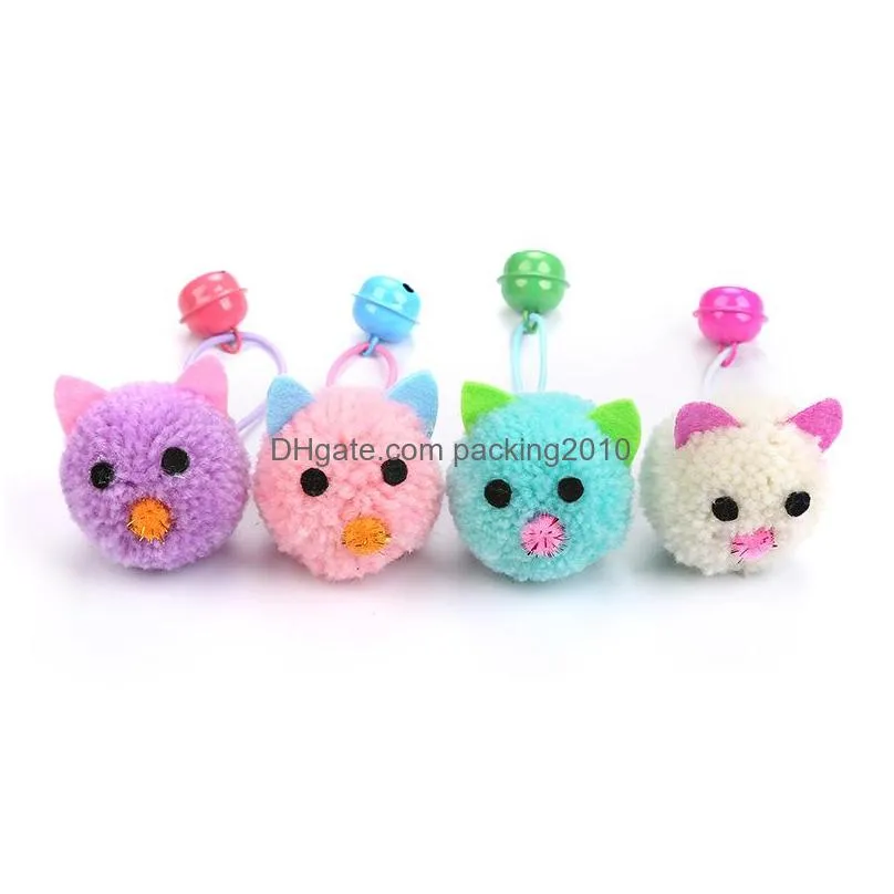 plush pets kitty toys mouse head modelling small bell interaction interesting cats toy articles pet supplies funny shipping 1 5cw