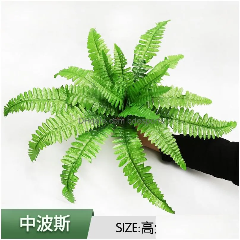 decorative flowers tropical plants artificial plant fake monstera silk palm leaves false leafs for home garden decor landscaping by green planting garden 2175