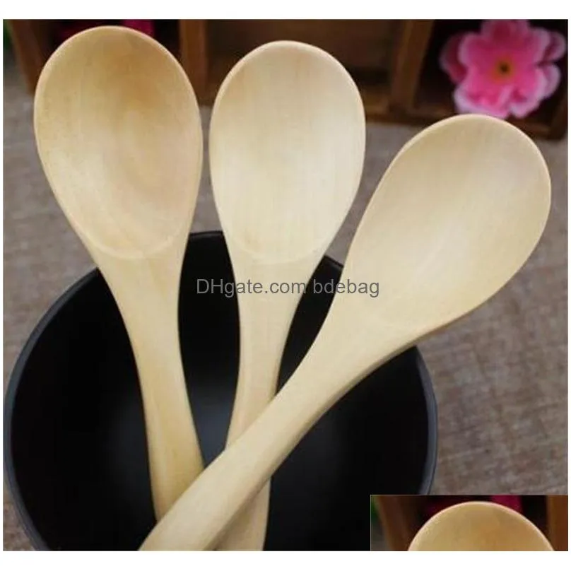  pattern baby spoon small spoons wooden soup scoop lovely household kitchen tools 10cm having dinner 0 7ad d2