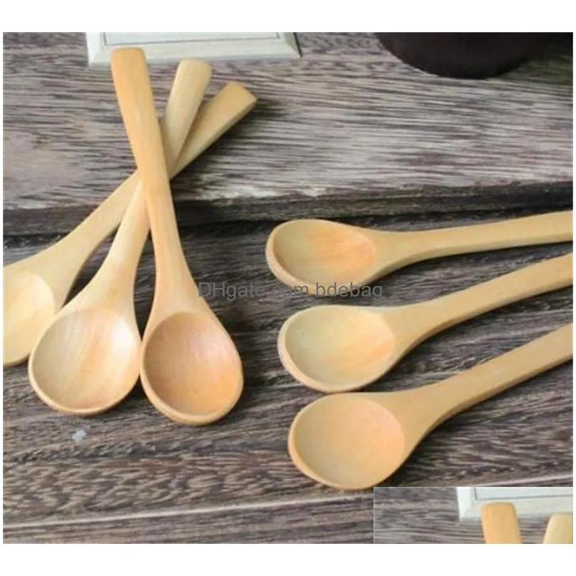  pattern baby spoon small spoons wooden soup scoop lovely household kitchen tools 10cm having dinner 0 7ad d2