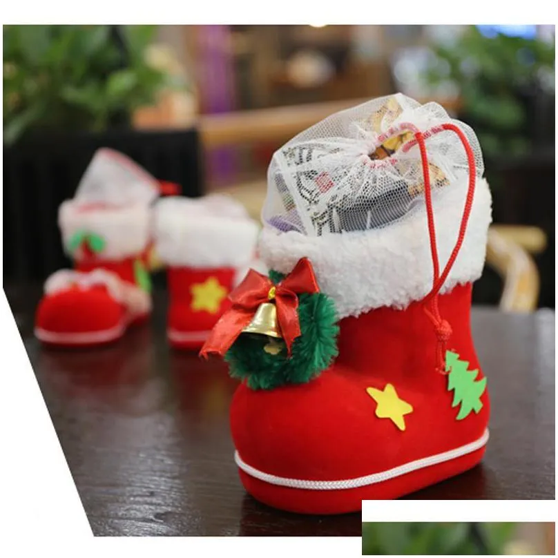 christmas decorations dress stocking boot large cute santa claus gift candy bags indoor xmas tree decor year gifts