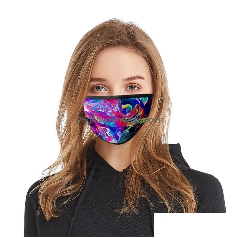 galaxy sky printing mascherine breathing face masks fashion reusable folding washable respirator men women meryls earloop 2 6bl c2