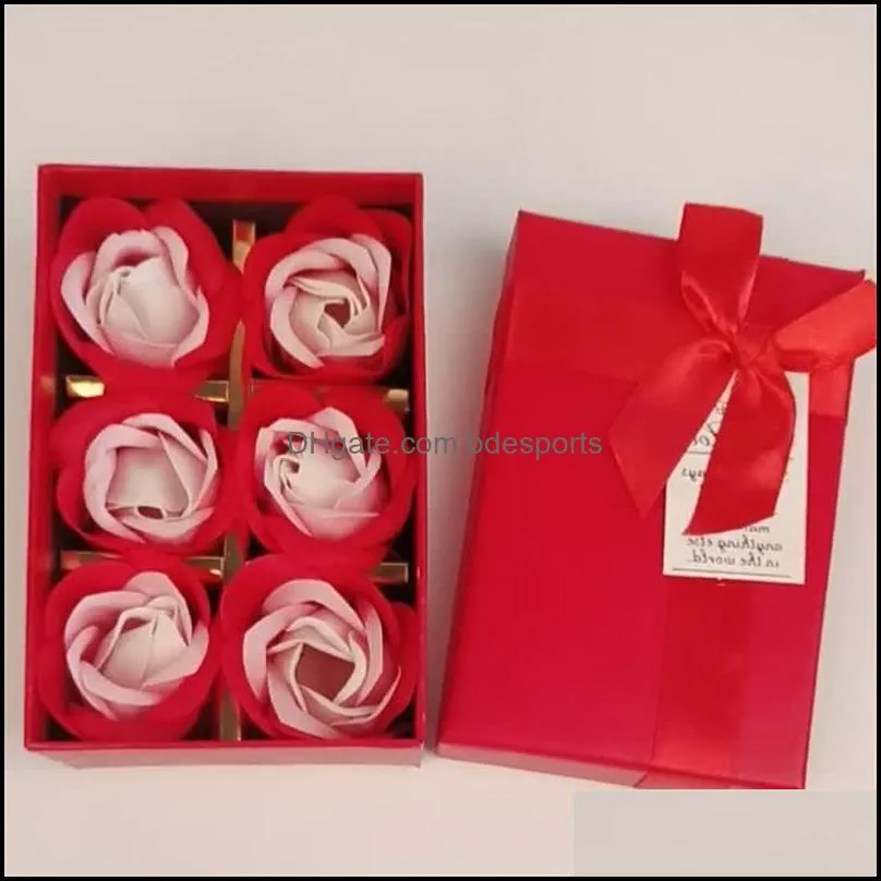 artificial fake flower gift box rose scented bath soap flowers set valentines thanksgiving mother day gift wedding christmas party 5526