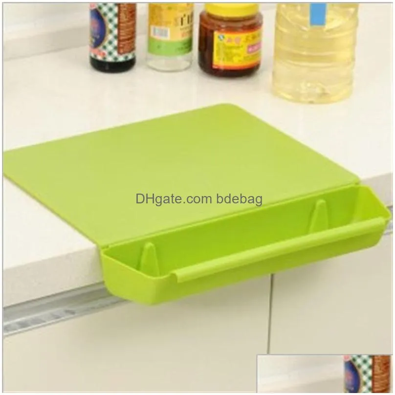 cutting block 2 in 1 practical pinkycolor with dish slot economic chopping blocks plastic non slip board kitchen tools 18hj y z