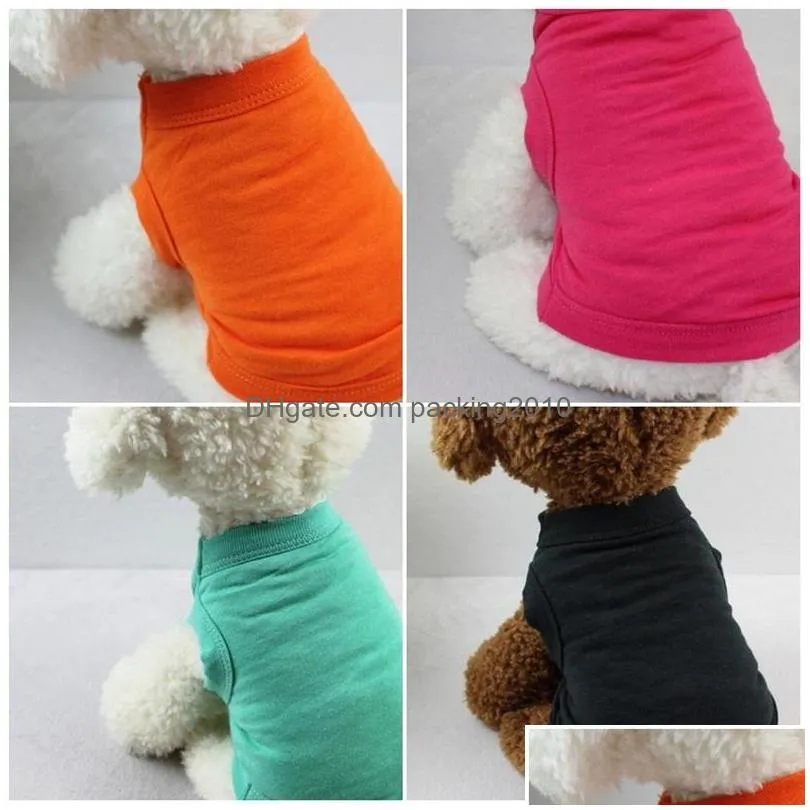 summer dog clothes cotton pet apparel puppy vest multi color options sleeveless classic poodle breathable fabric hotsale 9kd d2