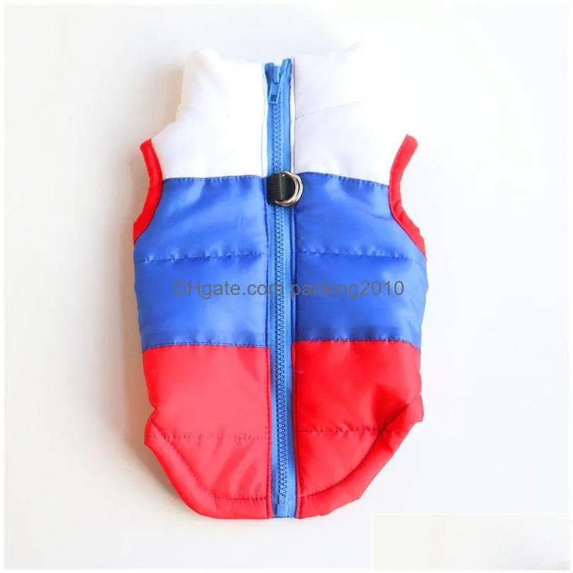 cotton padded clothes thickening vest dog clasp with traction bardian warm winter coat pet supplies wadded jacket good quality 12 5jh