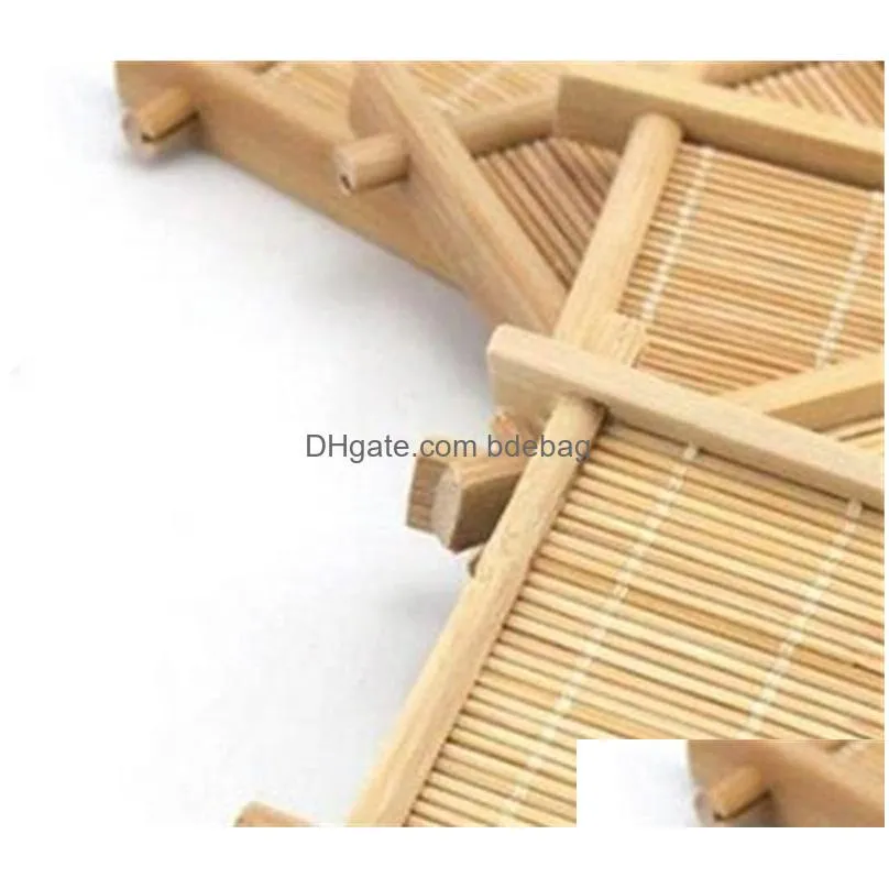 square bamboo coaster manual tea ceremony cup tools wad eco friendly portable cusp holder simplicity 0 45md j1