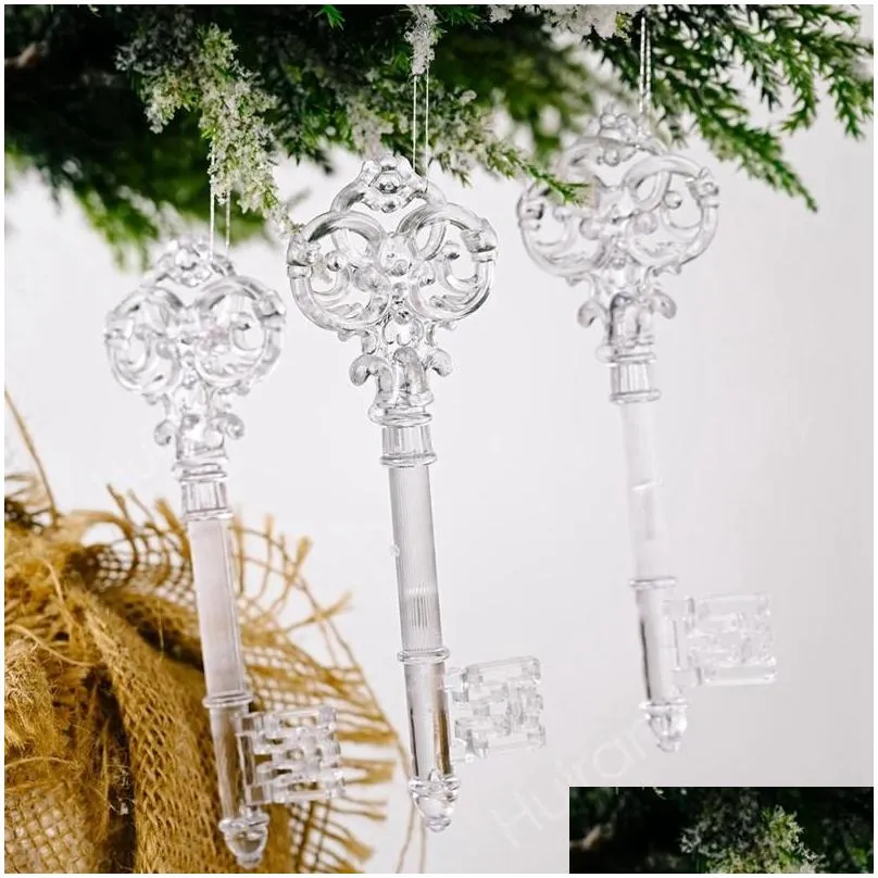 christmas decorations acrylic transparent pendant 2022 xmas tree ornaments merry decoration for home navidad gifts year