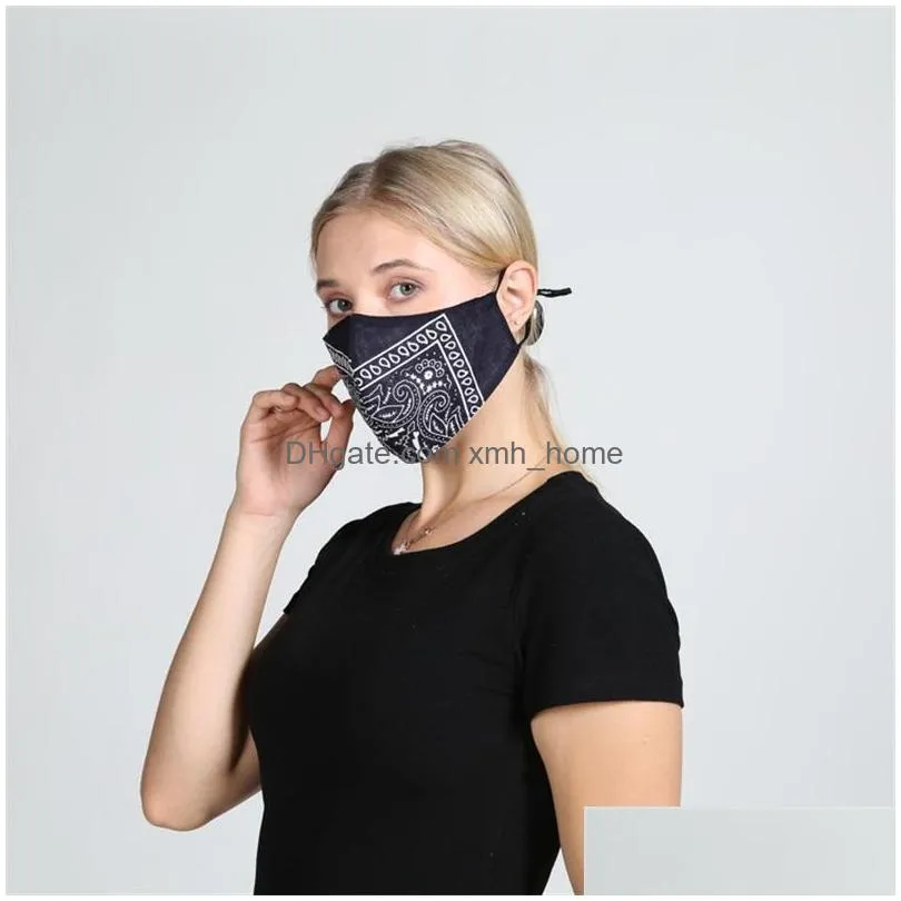 reusable washable face masks dustproof mascarilla protective respirator multicolour cashew go out riding breathability in summer 4 5wh