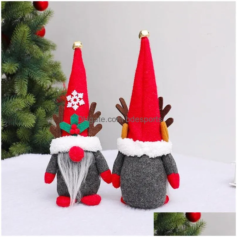 antlers snowflake rudolph gnomes toy party supplies male female gnomes santa elf dolls xmas gifts christmas photo props decorations red 9 9qy