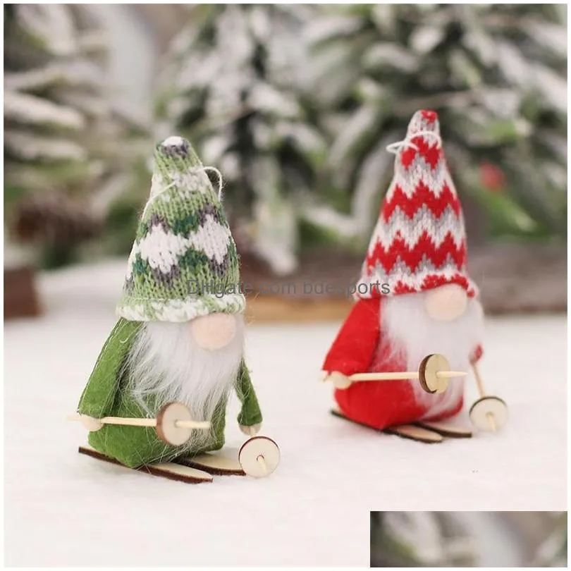 christmas decorations for tree skiing gnome faceless plush doll cartoon toy xmas gifts festive party supplies home decor 5 5mg d3