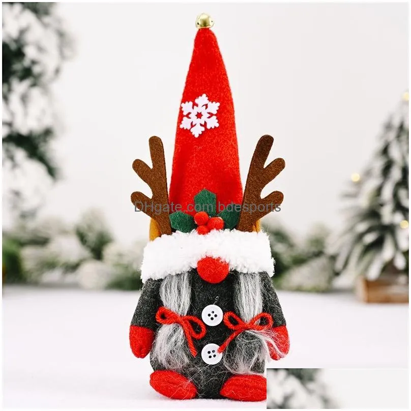 gnomes christmas decorations creative antlers dwarf ornaments swedish gnome xmas faceless forest old man gifts 2019 e3