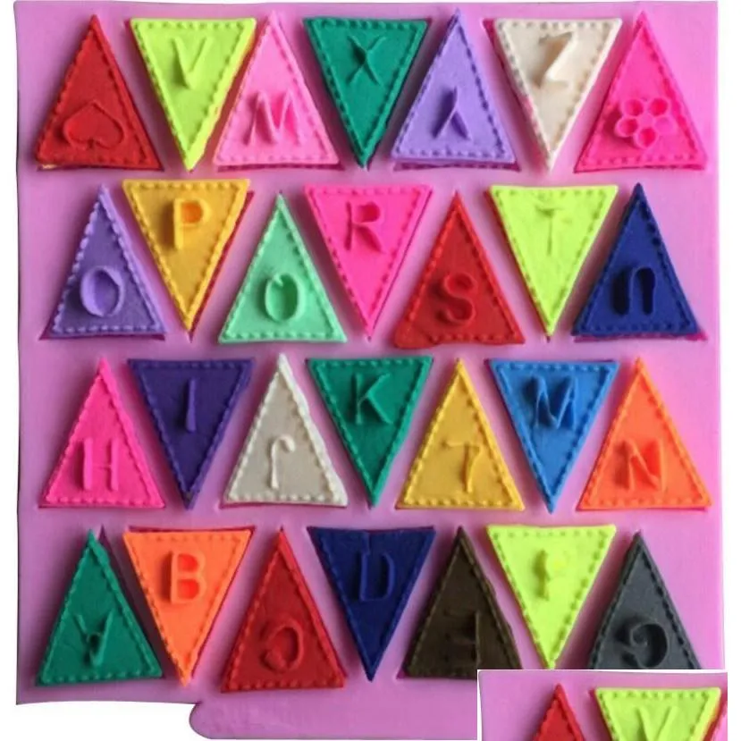 mould cake mold silicone reusable practical tasteless triangle 24 english letters model diverse modeling for baking 4 8ky zz