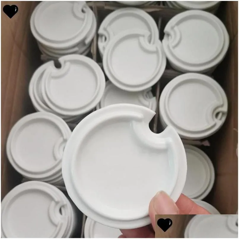 imitation bone china mug lids sublimation blanks printable cups lid white cup cover mugs accessories fashion distinctive 1 5bc n2