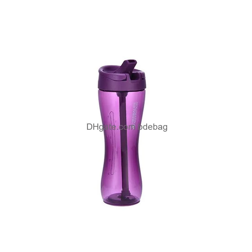 600ml monolayer shaker bottles seal up leak prevention eco friendly straw cups portable superior quality with different colors 12 9dz