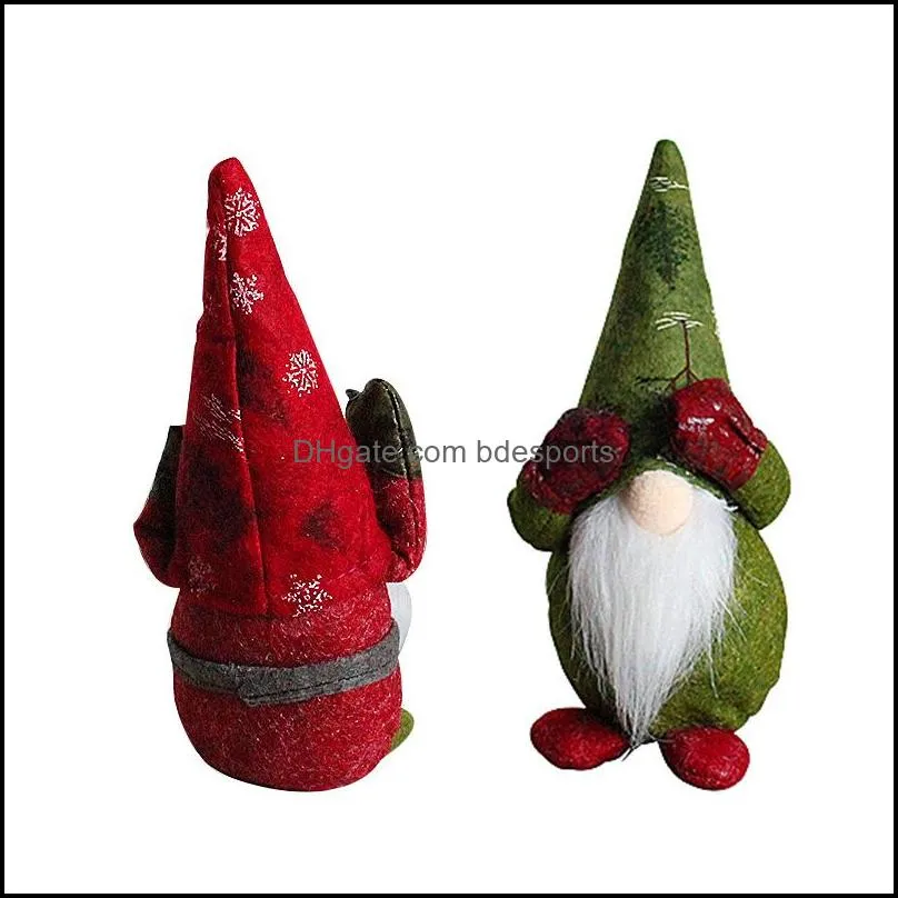 gnomes rudolph doll party supplies palming merry christmas faceless plush toy xmas gifts for men women garden home ornaments white red green hat 6 5gl1