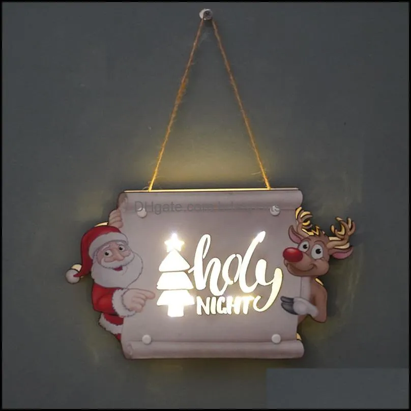 christmas decoration doorplate led lamp party wall decorations new year festival supplies props party decor 15 8jy d3