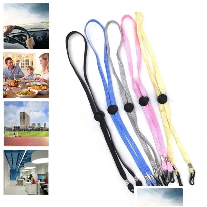 face masks lanyard adjustable length strap hooks handy convenient safety mask holder hanger sanitary extenders around neck 932 b3