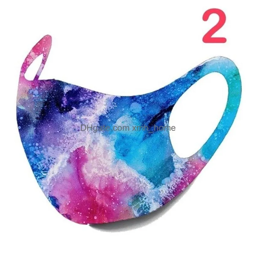 flame figure printed face mask starry sky colorful hanging masks cute lovely printing reusable mascarilla fashion thin 3pp c2