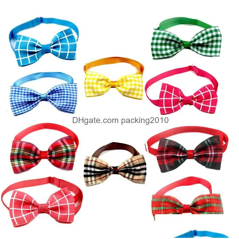 dog pet bow tie butterfly junction bowknot necktie collars ties pets jewelry plastic button dot ribbon each seasons adjustable 1 22xd