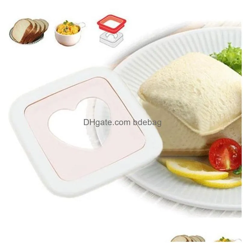 sandwich mould kitchen baking tool toast pan pita diy pink producer love shape pocket bread machine practical 2 05nh cc