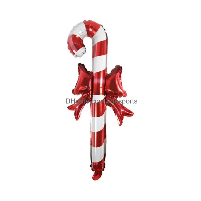 christmas decoration supplies 24 inches balloon inflatable stick crutches candy elk gingerbread snowman shaped handheld balloons 0 8jf