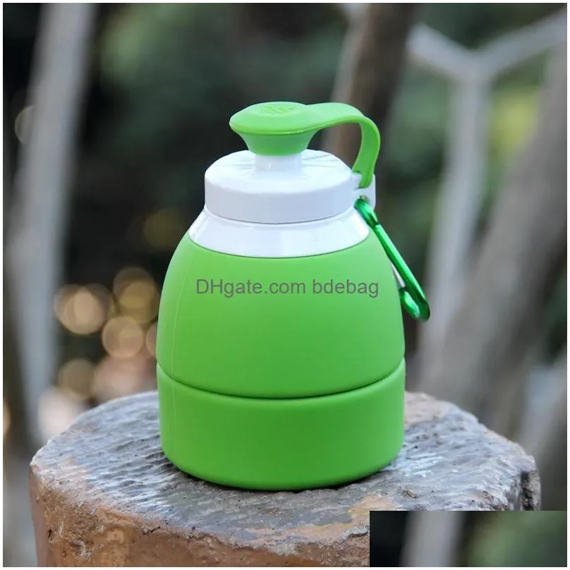 580ml silicone fold mug outdoors motion travel cup eco friendly portable tumbler sell well with different color 19 7qh j1
