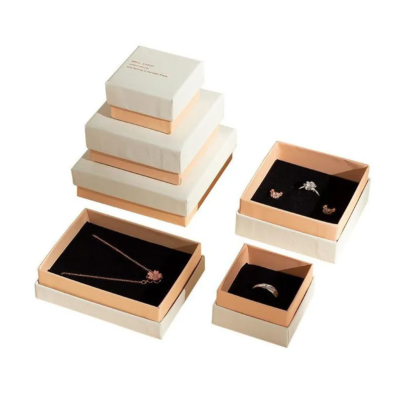 jewelry gift boxes necklace bracelet earrings ring storage organizer paper jewellry packaging box container