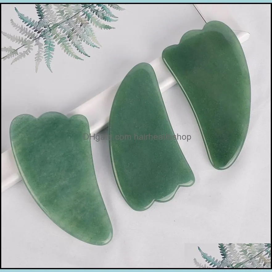 chinese medicine face slimming jade gua sha scraping massage tool real natural aventurine facial gua sha