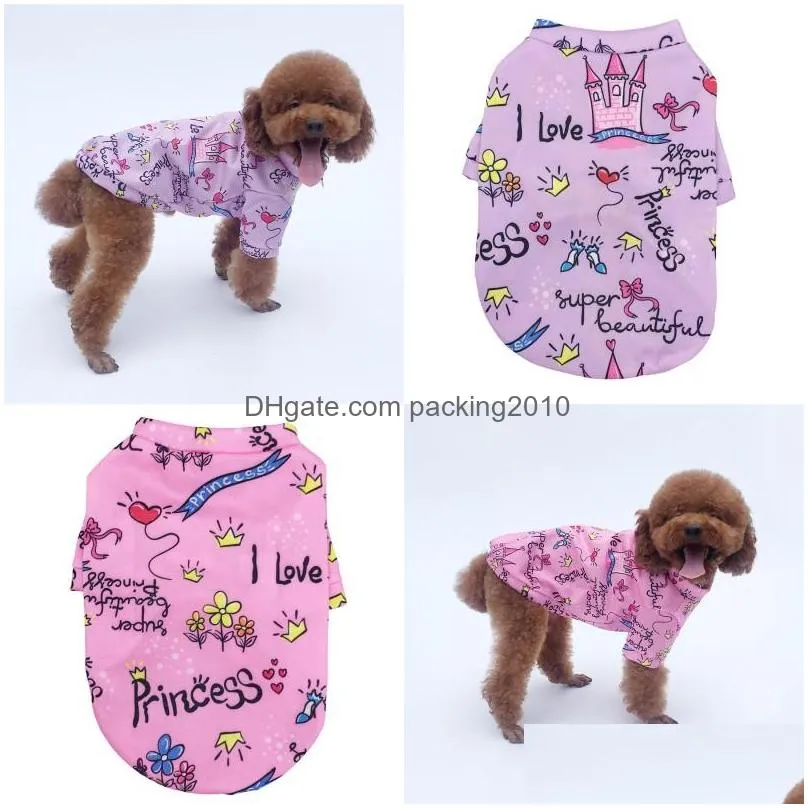 dogs autumn winter plush clothing crown pattern princess sweater small dog pets clothes shipping 6 3ly j2