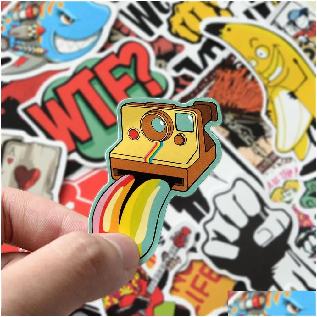 car sticker 10/50pcs funny random stickers for laptop cases car styling motorcycle bike kids mixed graffiti vinyl sticker bomb jdm