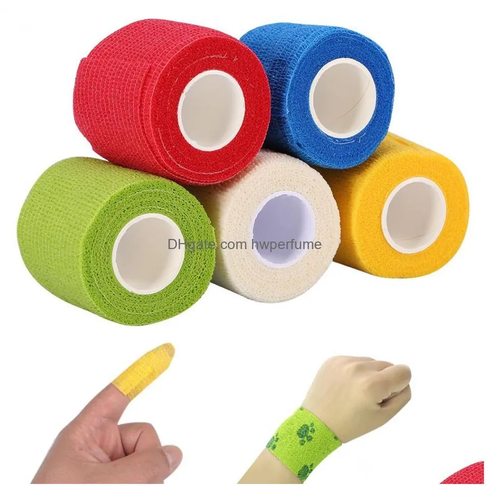 25mm self adhesive elastic bandage wholesale cheap nonwoven fabric for sport protection 1 inch tattoo supply grip elastic tapes 24