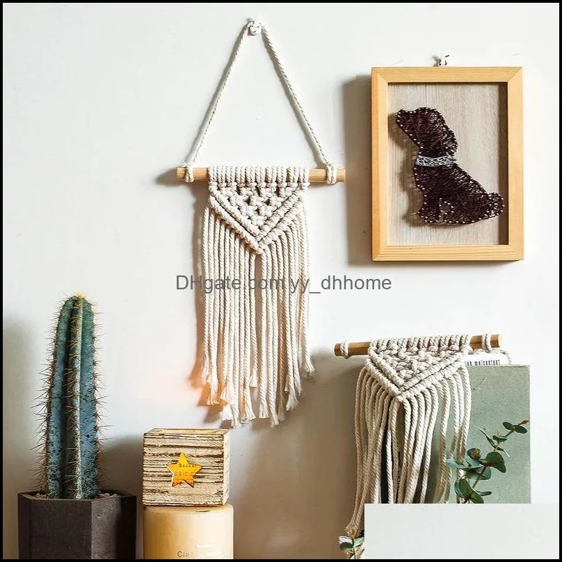 macrame wall hanging tapestry diy handmade woven home decor for bedroom woven boho tapestry hanging