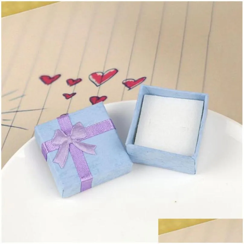 paper jewelry storage box ring earring packaging boxes small gift cases for anniversaries birthdays gifts