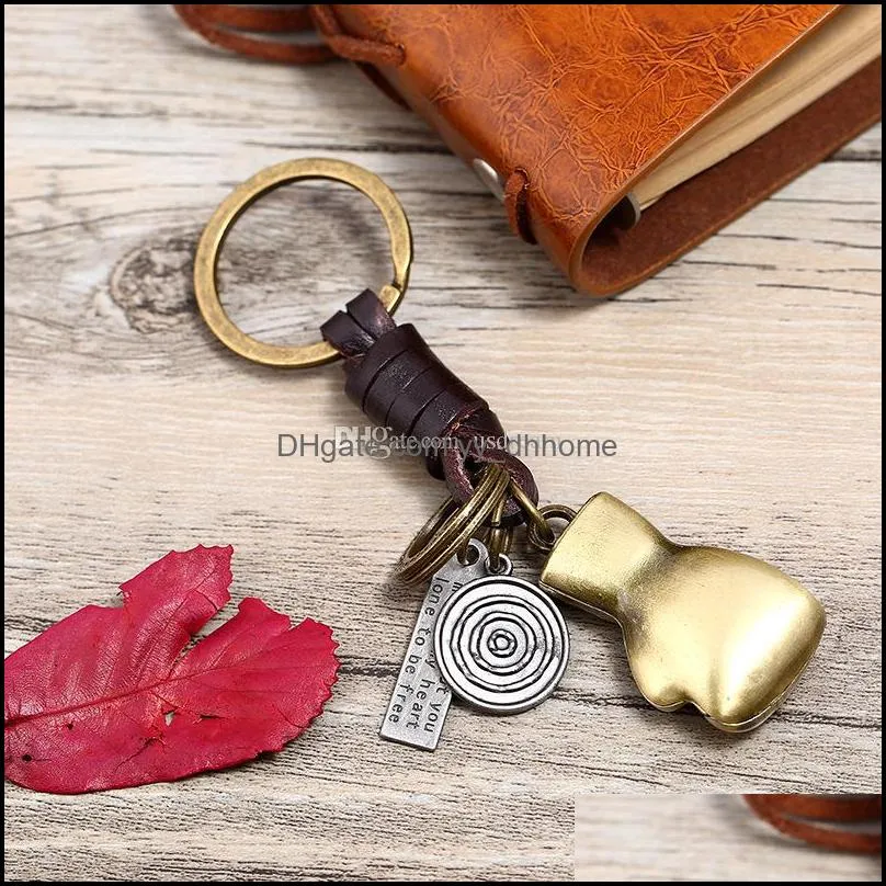 bronze boxing key ring retro i feel about you inspired keychain fashion jewerly