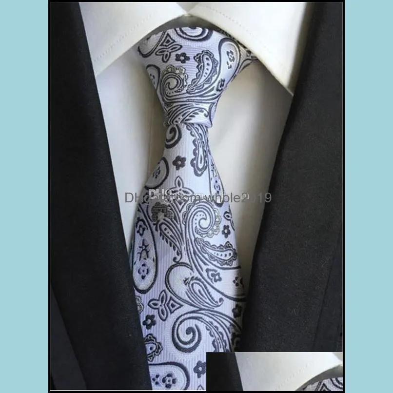 high quality neck ties mens ties jacquard floral stripes business suit ties neckties for men