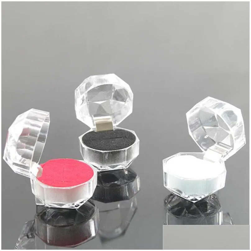plastic jewelry boxes for ring earring display box wedding jewelry packaging cases boxes jewelry storage organizer