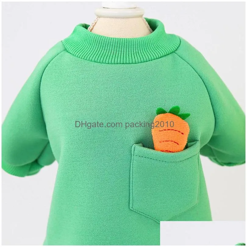 carrot sweater small lovely supplies warm fleece soft puppy hoodies pet dog clothes accessories fashion coat autumn winter 8cl